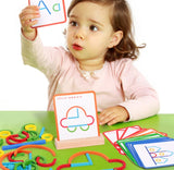 Sticks and Rings Wooden Educational Puzzle Game
