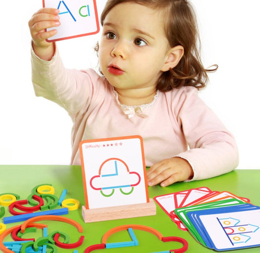 Sticks and Rings Wooden Educational Puzzle Game
